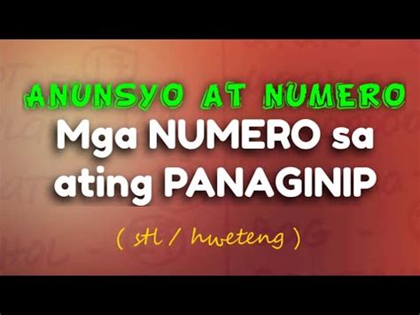 anunsyo stl|ANUNSYO AT NUMERO .